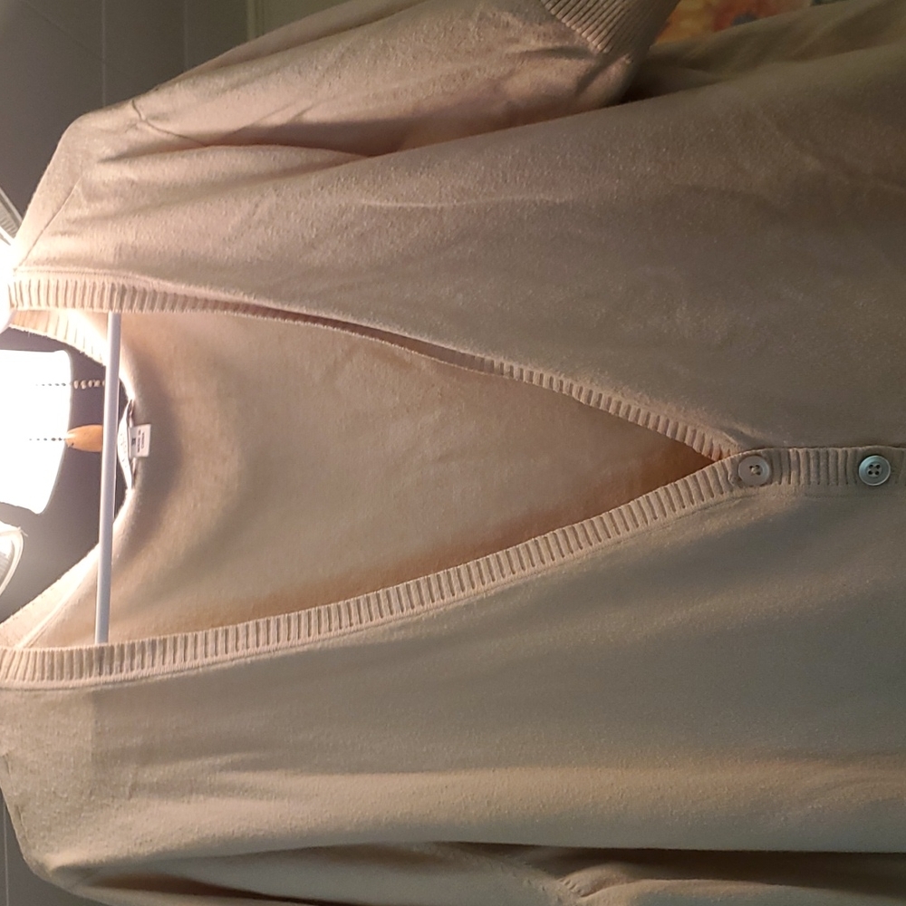 Plus size beige cardigan